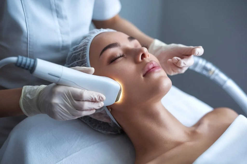 Educational illustration of laser hair removal. Not a verified patient photograph.